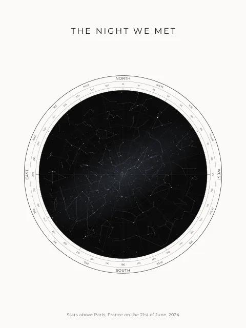 Black Disc star map design