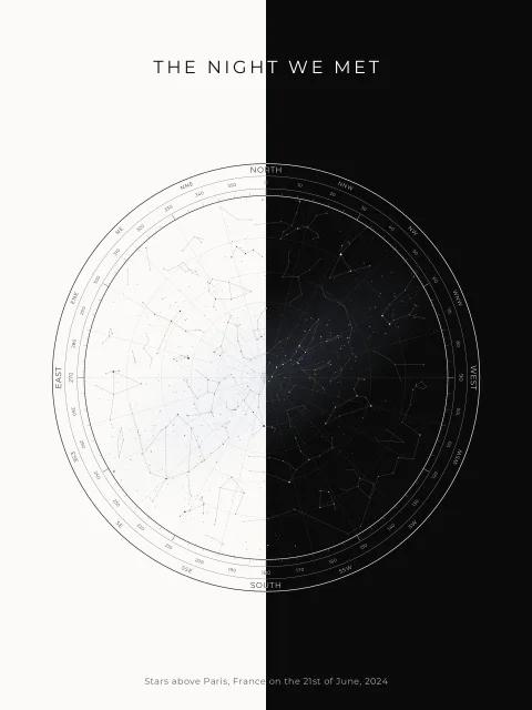 Duotone star map design