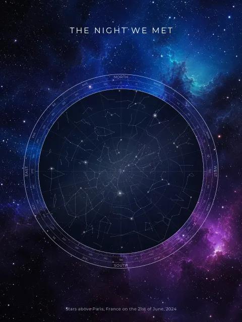 Galaxy star map design