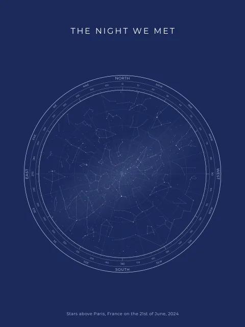 Navy star map design