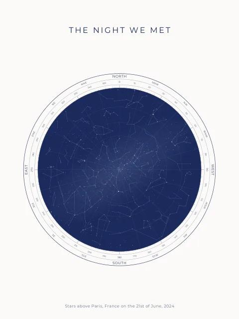 Navy Disc star map design