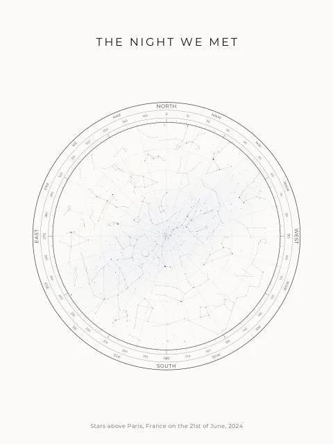 Paper star map design