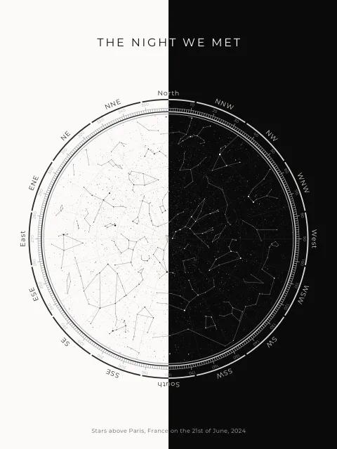 Duotone star map design