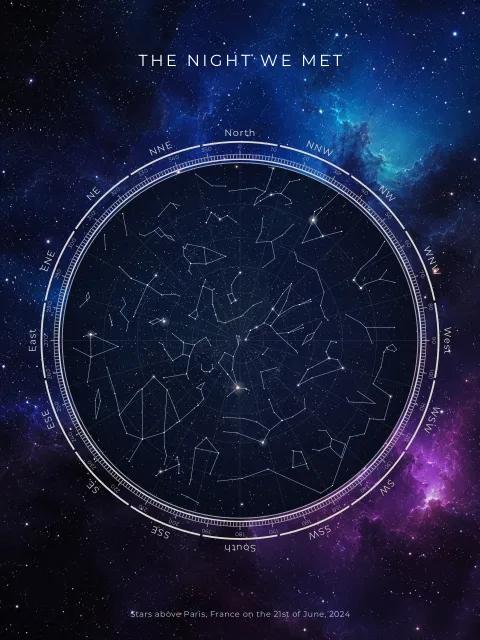 Galaxy star map design