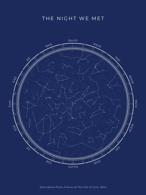 Navy star map design