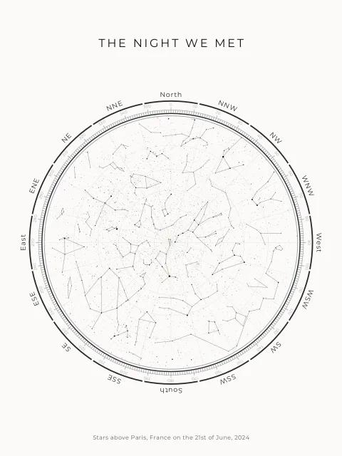 Paper star map design